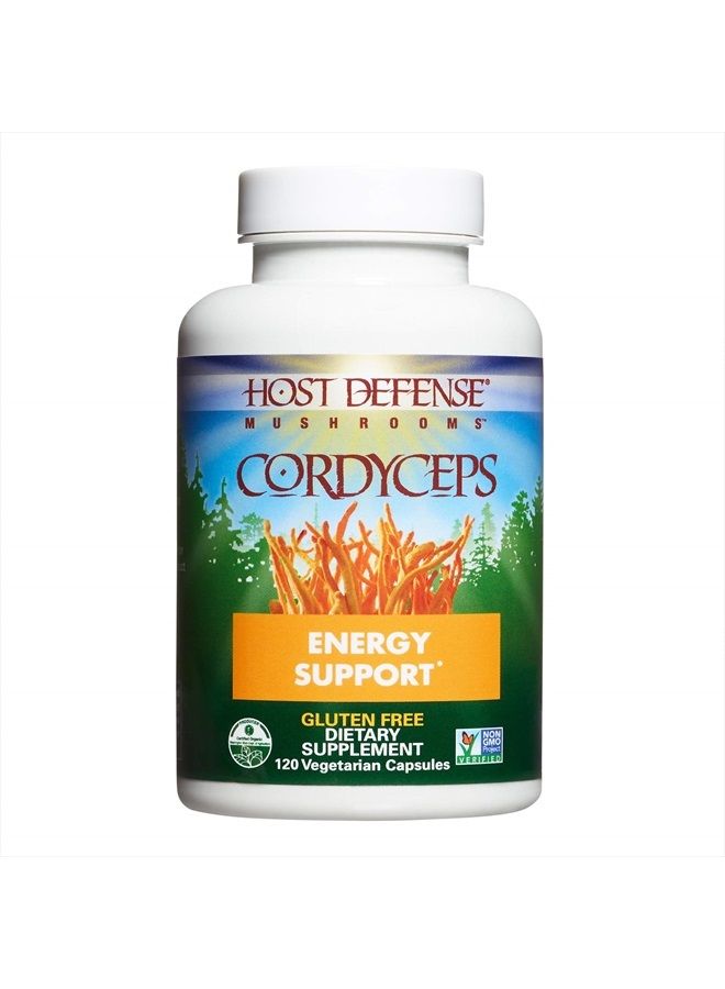 , Cordyceps Capsules, Energy and Stamina Support, Mushroom Supplement, Unflavored, 120
