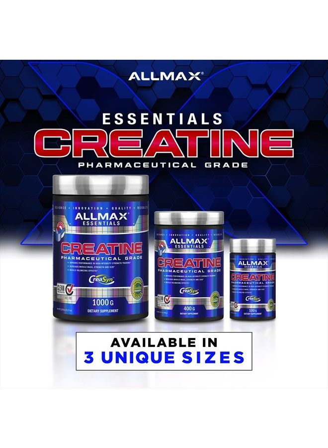 Creatine Monohydrate, Micronized Creatine Powder for Strength and Muscle Recovery, Gluten Free & Fast Absorbing, 1000g…