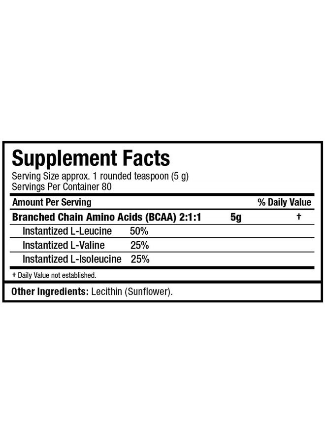 BCAA, Instantized 2:1:1 Ratio, Unflavored Powder, 400 g, ALLMAX Nutrition