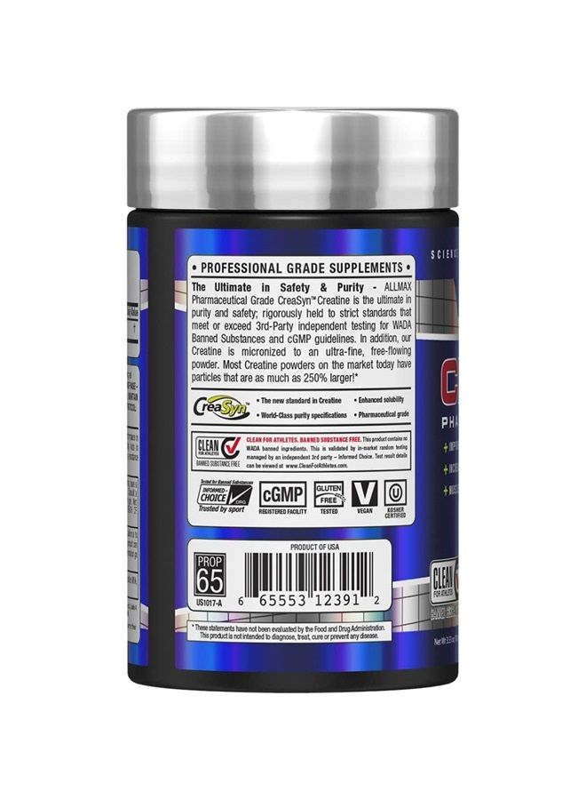 Creatine Monohydrate, Micronized Creatine Powder for Strength and Muscle Recovery, Gluten Free & Fast Absorbing, 100g