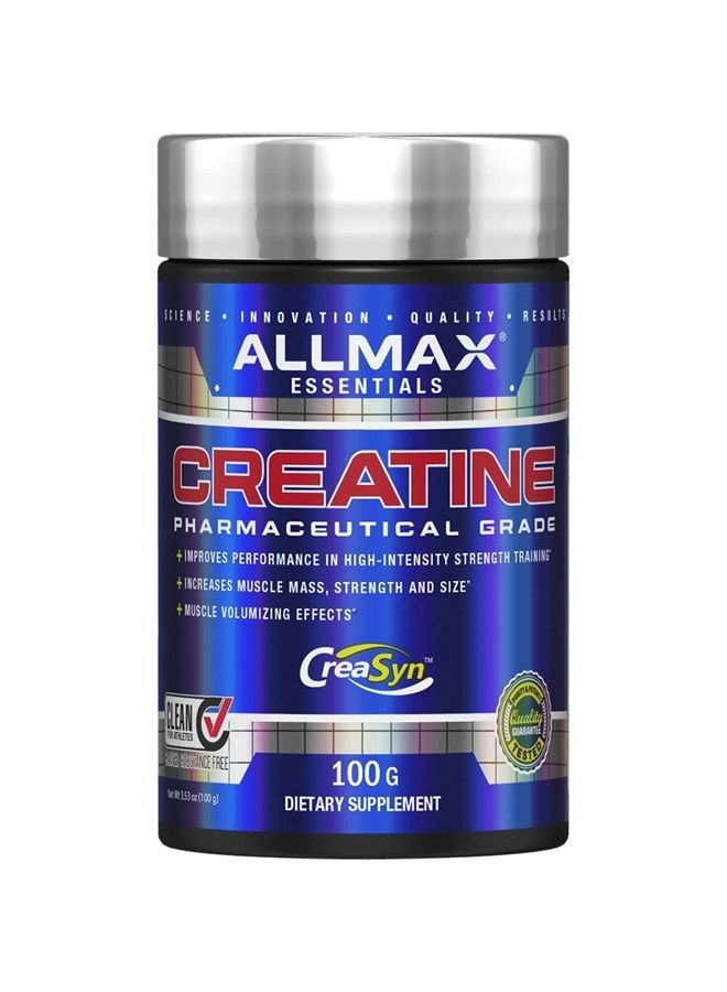 Creatine Monohydrate, Micronized Creatine Powder for Strength and Muscle Recovery, Gluten Free & Fast Absorbing, 100g