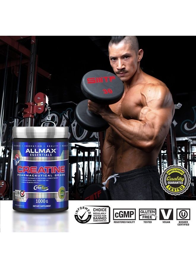 Creatine Monohydrate, Micronized Creatine Powder for Strength and Muscle Recovery, Gluten Free & Fast Absorbing, 100g