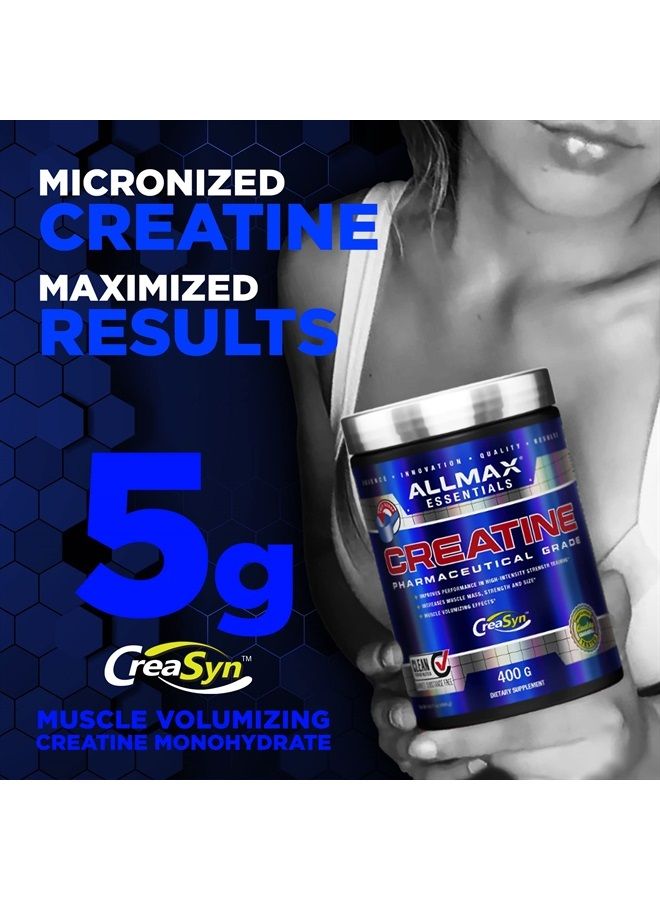 Creatine Monohydrate, Micronized Creatine Powder for Strength and Muscle Recovery, Gluten Free & Fast Absorbing, 100g