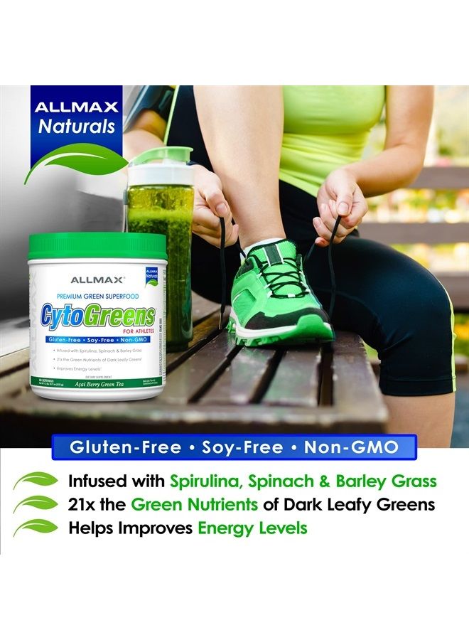 Cytogreens Super Greens Powder, Infused with Spirulina, Spinach & Barley Grass, Supports Immune Health and Digestive Function, Vegan Friendly, 125 Grams