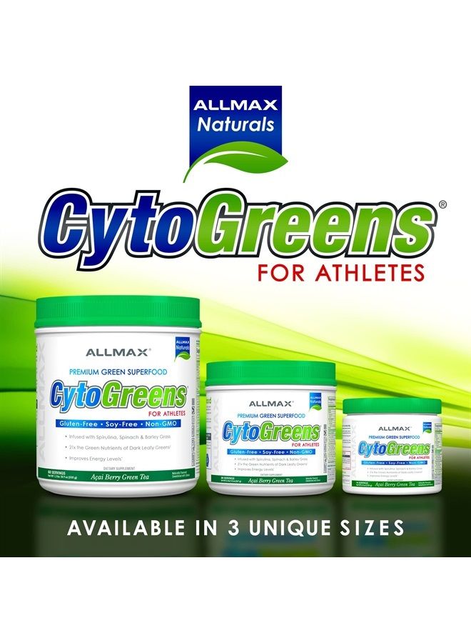 Cytogreens Super Greens Powder, Infused with Spirulina, Spinach & Barley Grass, Supports Immune Health and Digestive Function, Vegan Friendly, 125 Grams