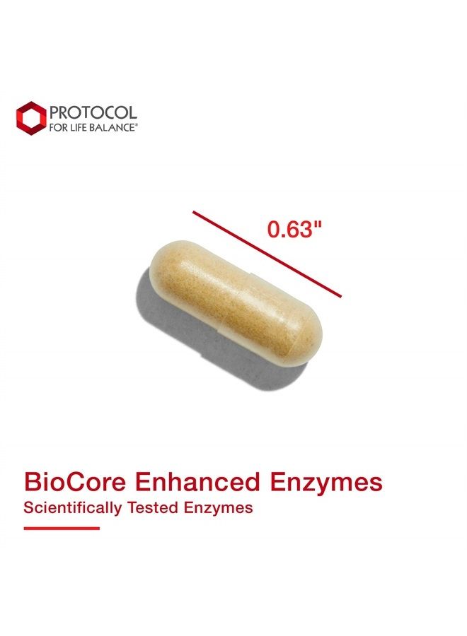 Protocol BioCore Enhanced Enzymes - Digestive Enzymes - Maximum Food Utilization - 90 Veg Caps