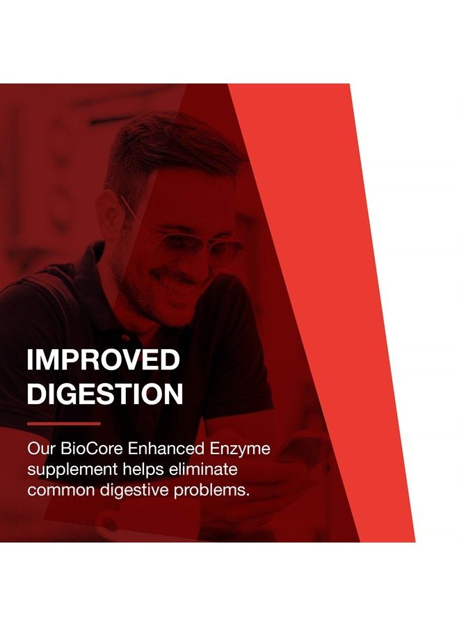 Protocol BioCore Enhanced Enzymes - Digestive Enzymes - Maximum Food Utilization - 90 Veg Caps