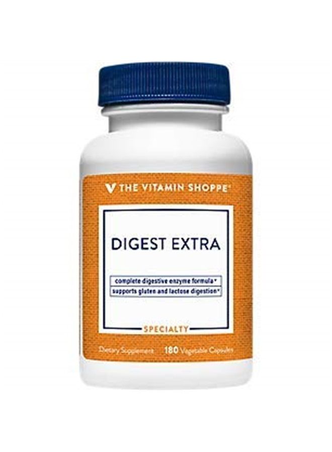 Digest Extra - Digestive Enzymes for Fats, Carbohydrates and Protein Including a Digestive Aid for Gluten and Dairy - Supports Nutrient Absorption (180 Vegetable Capsules)