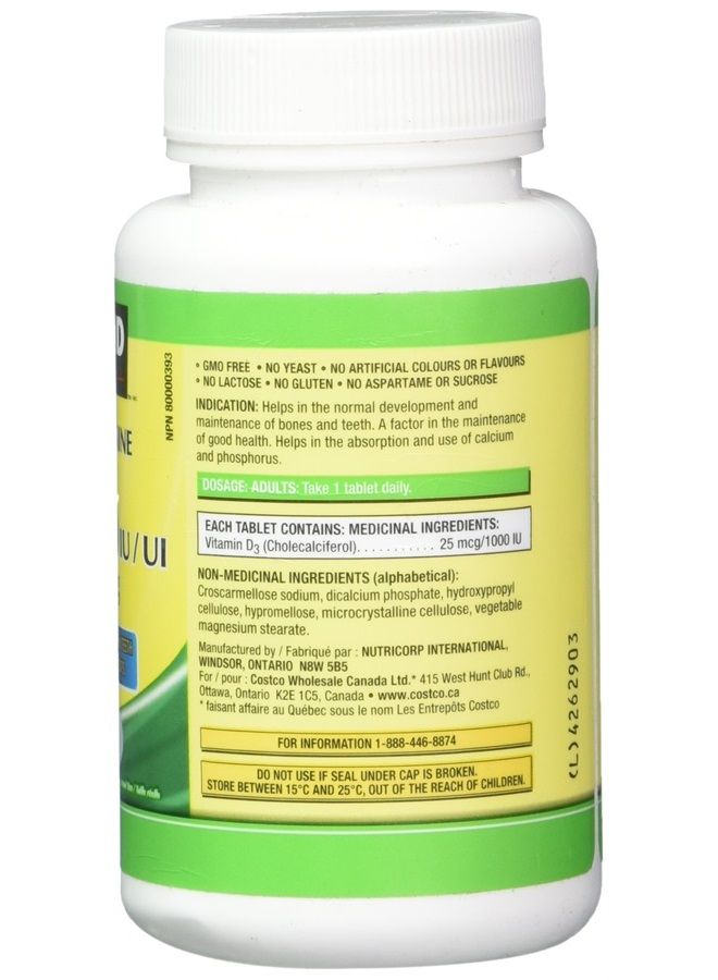 Vitamin D3 1000 IU, 360 Tablets