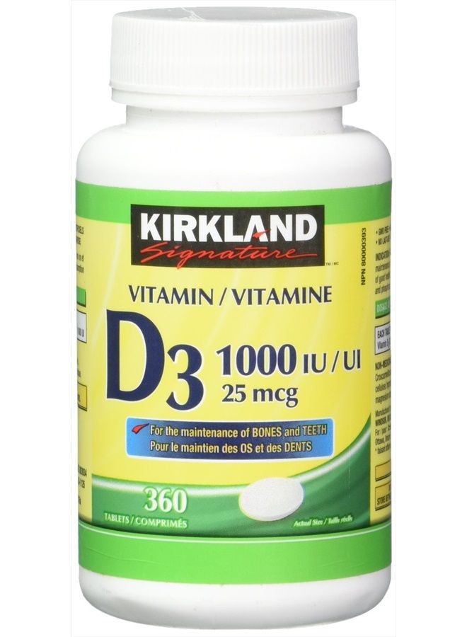 Vitamin D3 1000 IU, 360 Tablets