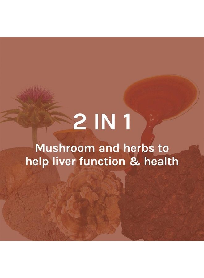 , MycoBotanicals Liver Capsules, Supports Liver Health and Detoxification, Mushroom and Herb Supplement, 60 Capsules, Unflavored