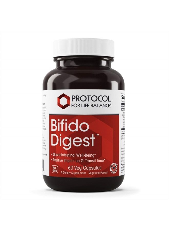 Bifido Digest - Supports Gastrointestinal Well-Being and Transit Time, Immune System Support, Colon Health Support - 60 Veg Capsules