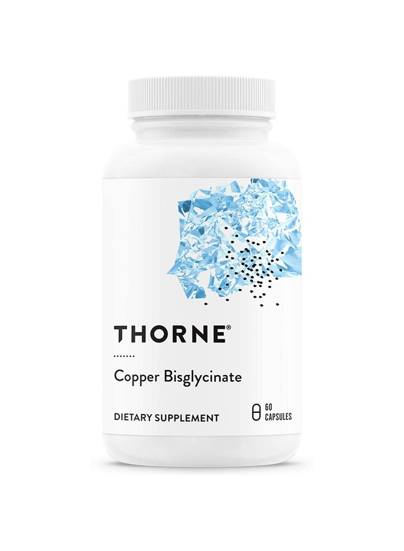 Copper Bisglycinate Dietary Supplement 60 Capsules