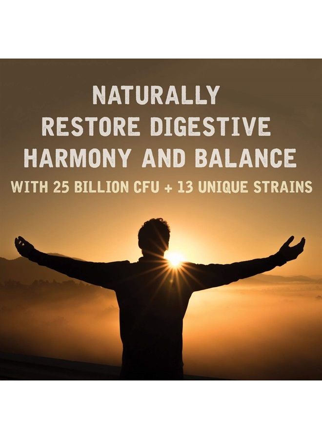 Digestive Calm Probiotic (Plus L-Glutamine) 25 Billion CFU and 13 Strains. - Natural Support for Better Digestion - for Bloating & Constipation + Gas Relief & Leaky Gut - 60 Capsules.