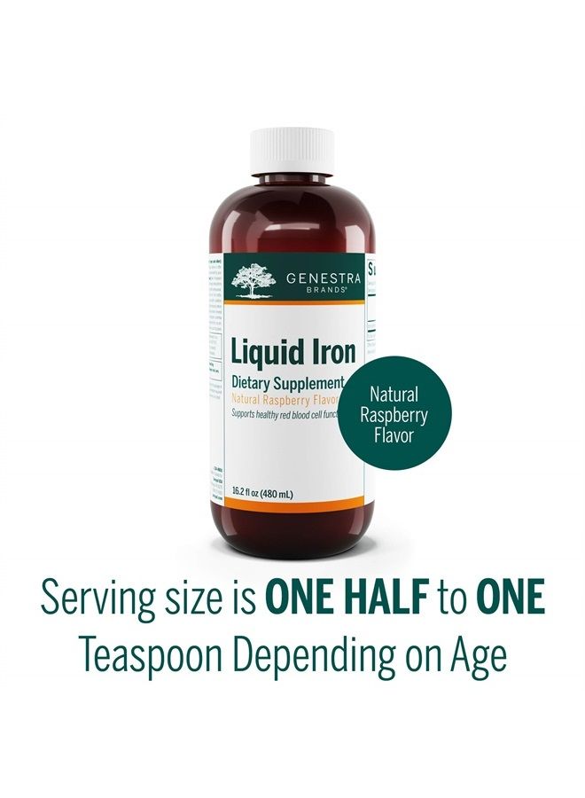 Liquid Iron | Colloidal Mineral Supplement | Natural Raspberry Flavor | 16.2 fl. oz.