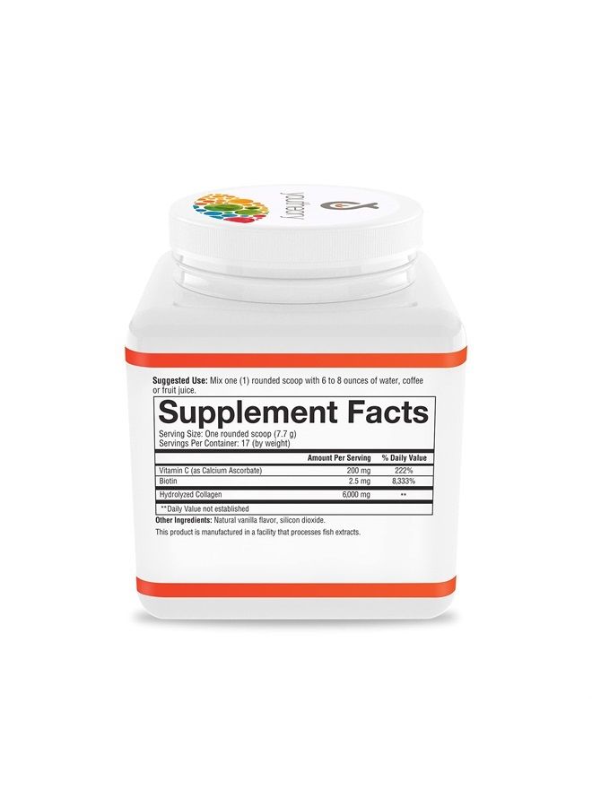 Vanilla with Biotin Collagen Powder, 4.7 Oz