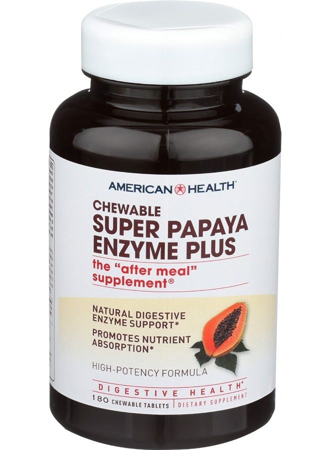 Products - Super Papaya Enzyme +, 180 chewable Tablets