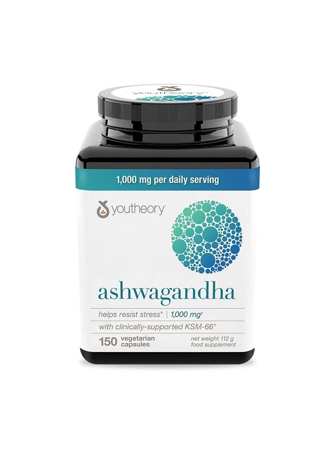 Ashwagandha Vegetarian Capsules Net Wt 150 Count