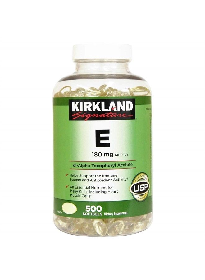 , Vitamin E 400 IU 500 Softgels UdpoY (Pack of 2)
