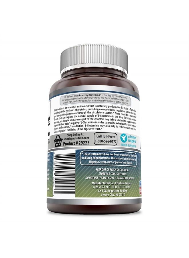 Amazing Formulas L-Glutamine 500mg 120 Capsules Supplement | Non-GMO | Gluten Free | Made in USA