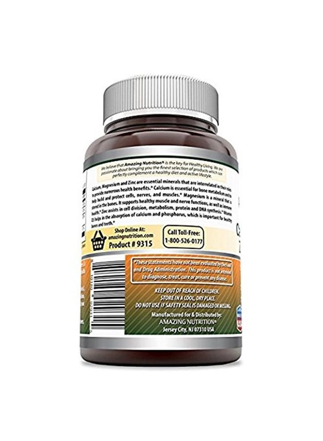 Amazing Formulas Calcium Magnesium Zinc D3 Dietary Supplement Per Serving of 3 Pills (300 Tablets (Pack of 3))