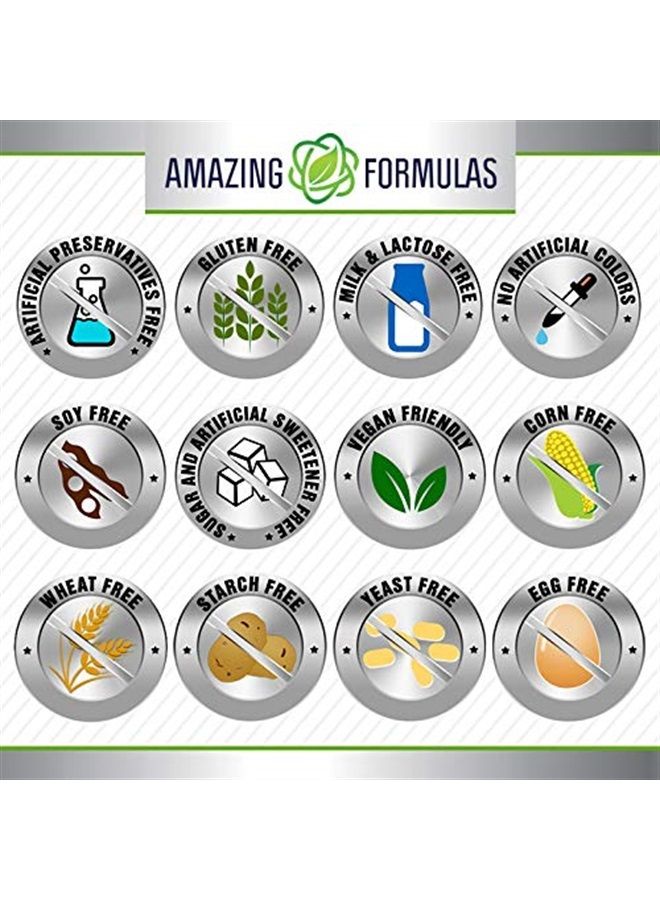 Amazing Formulas Melatonin 10 Mg Fast Dissolve 120 Tablets | Citrus Flavor | Non-GMO | Gluten Free | Made in USA | Suitable for Vegetarians