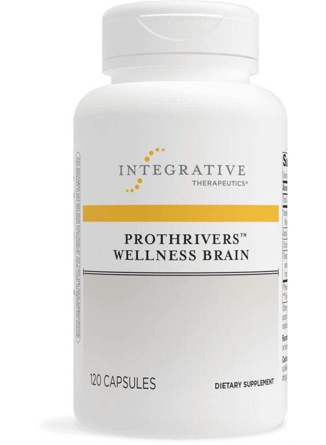 ProThrivers Wellness Brain - Supports Cognitive Clarity* - with Citicoline, Curcumin Extract, Lion's Mane - Gluten Free - Dairy Free - Vegan - 120 Capsules