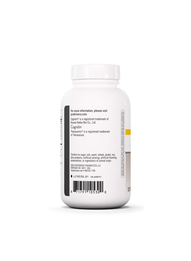 ProThrivers Wellness Brain - Supports Cognitive Clarity* - with Citicoline, Curcumin Extract, Lion's Mane - Gluten Free - Dairy Free - Vegan - 120 Capsules