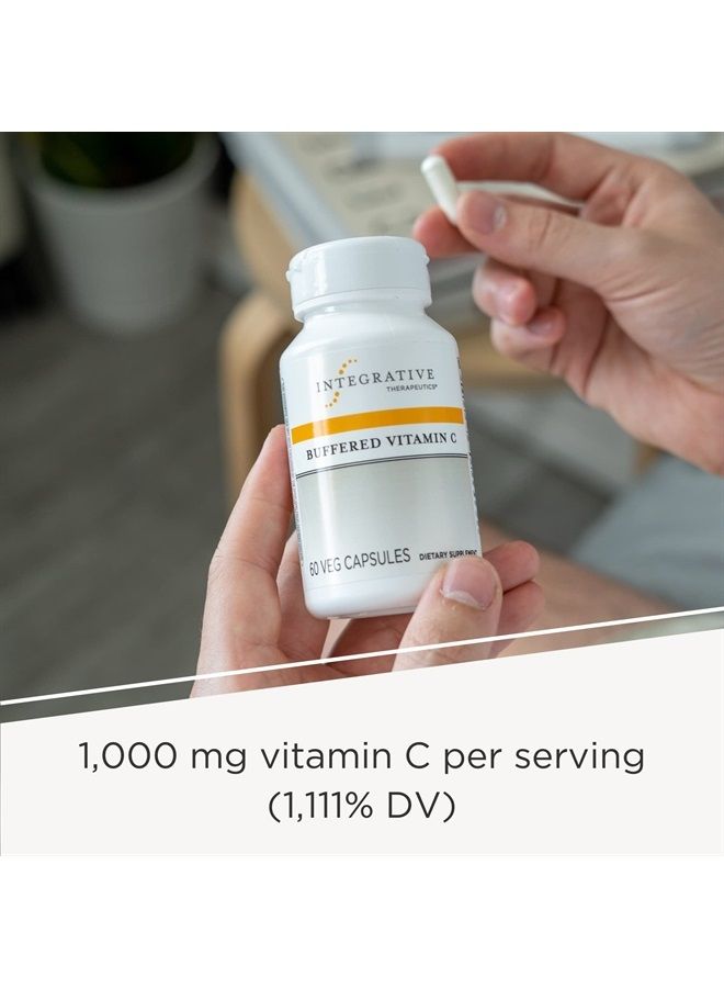 Buffered Vitamin C Capsules 1,000 mg - Immune Support Supplement* - Antioxidant Support* - Gentle Formula - Gluten Free - 60 Vegan Capsules