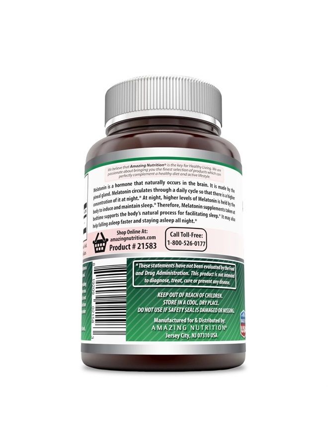 Amazing Formulas Melatonin 10mg Tablets Supplement | Helps Regulate Sleep Cycle | Non GMO | Gluten Free | Made in USA (250 Count)