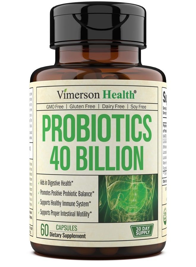 Probiotics 40 Billion CFU Supplement - Helps Improve Digestive, Urinary and Immune Health. Promotes Positive Probiotic Balance and Optimal Nutrient Absorption. Supports Immune System. Gluten Free