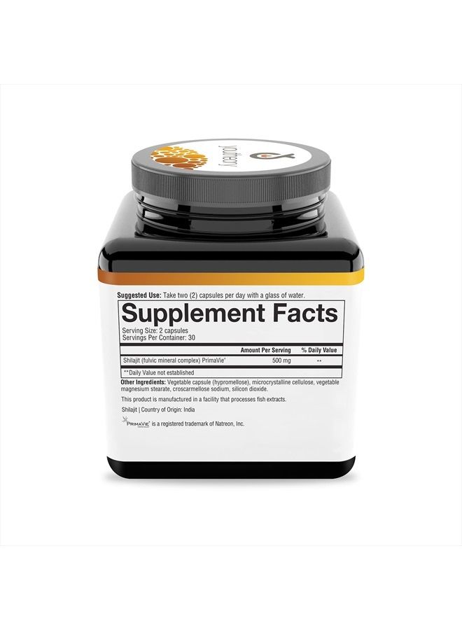 Shilajit, Pure Himalayan Superfoood, Energy Support, 60 Vegetarian Capsules