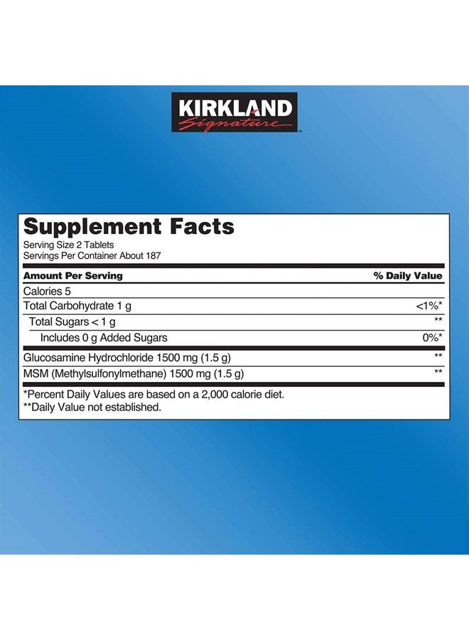 Extra Strength Glucosamine Extra Strength HCl with MSM, 375 Tablets by Extra Strength Glucosamine Extra Strength HCl with MSM