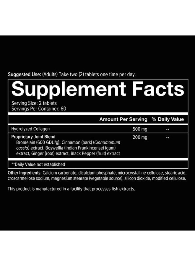 Joint Collagen for Men – Hydrolyzed Collagen + Plant Based Joint Blend, 120 Tablets