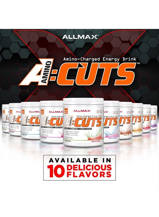 AMINOCUTS (ACUTS), Amino-Charged Energy Drink with Taurine, L-Carnitine, Green Coffee Bean Extract, Pink Lemonade, 30 Servings