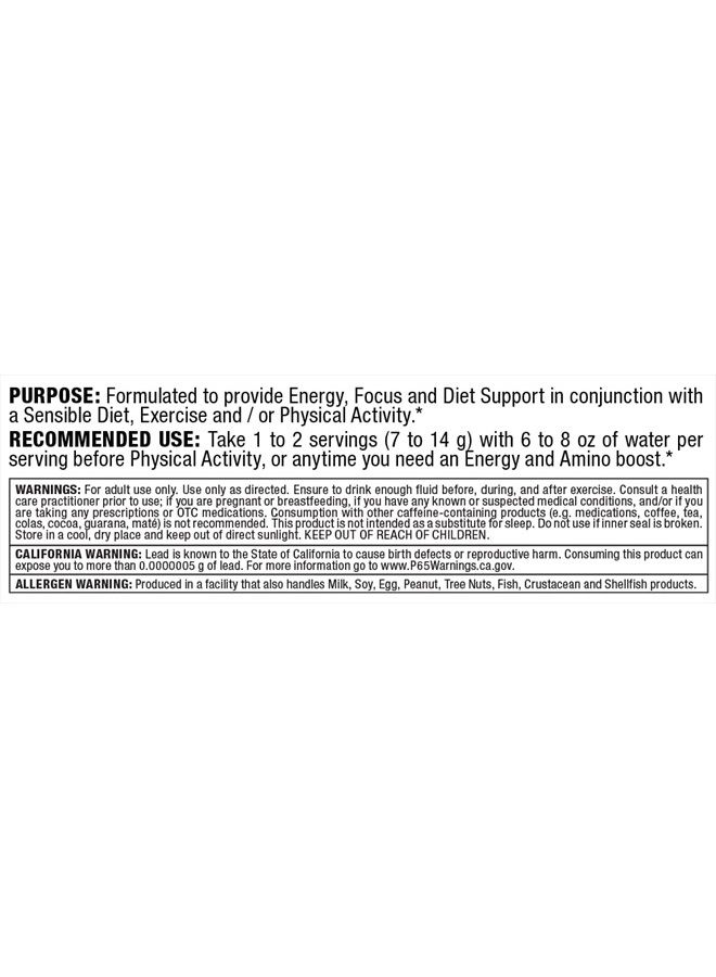 AMINOCUTS (ACUTS), Amino-Charged Energy Drink with Taurine, L-Carnitine, Green Coffee Bean Extract, Grape Escape, 30 Servings