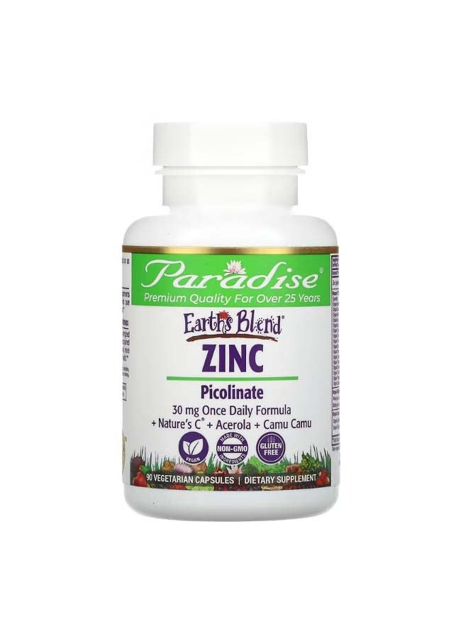 Earth's Blend Zinc Picolinate 90 Vegetarian Capsules