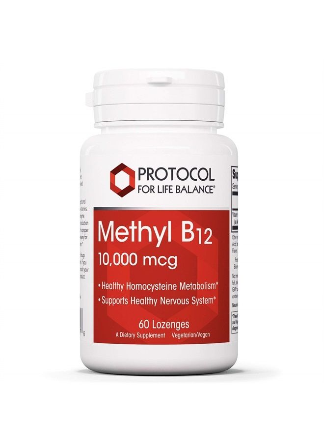 Protocol Methyl B12 10,000mcg - Vitamin B12 - Energy Support and Brain Supplement - 60 Lozenges