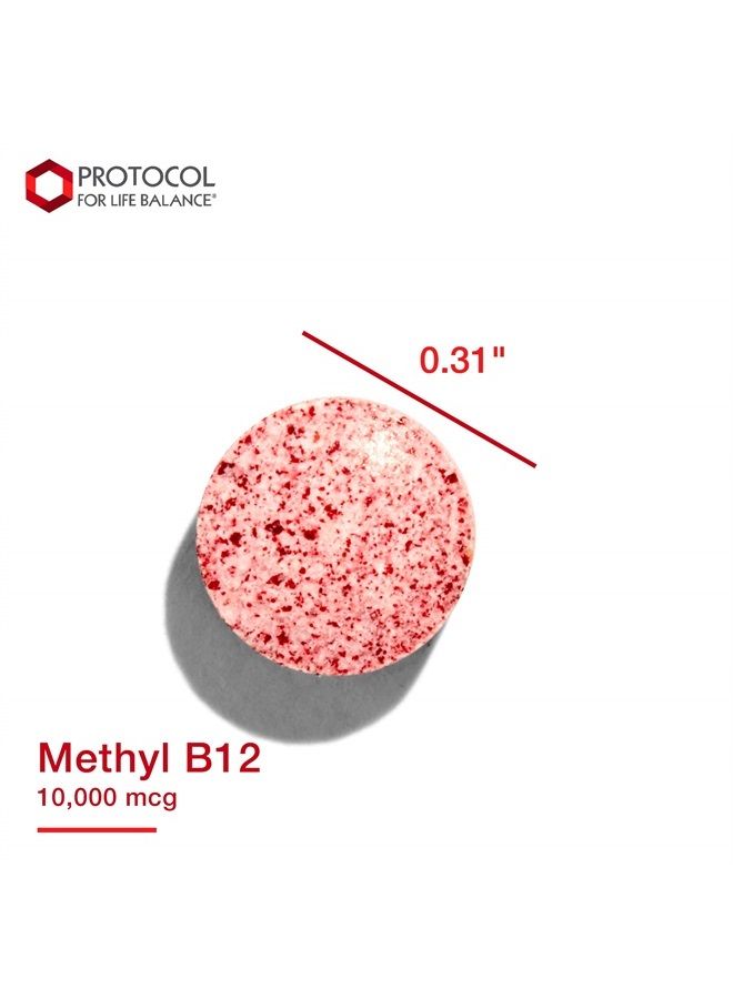 Protocol Methyl B12 10,000mcg - Vitamin B12 - Energy Support and Brain Supplement - 60 Lozenges