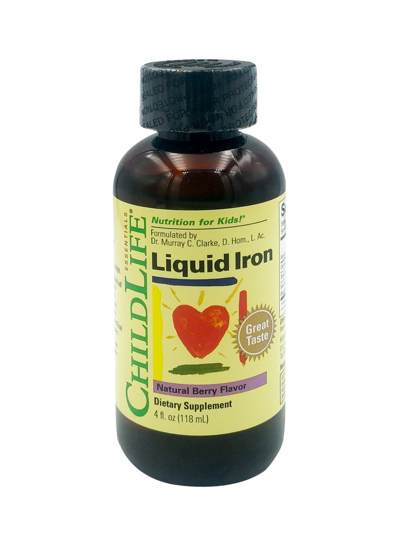 Childlife Essentials Liquid Iron Natural Berry Flavour 4 fl. Oz. (118ml)