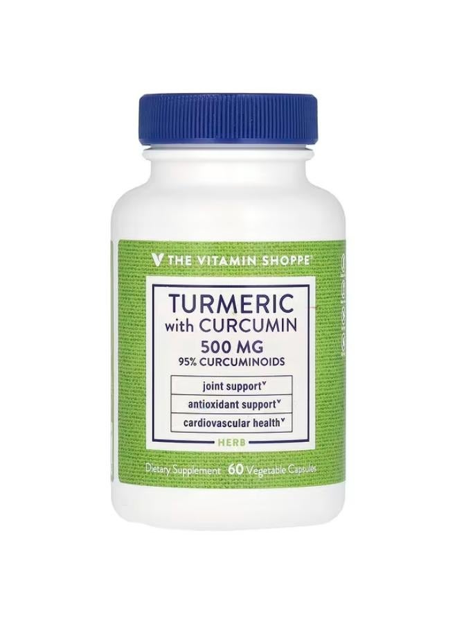 Turmeric With Curcumin, 500 mg, 60 Vegetable Capsules