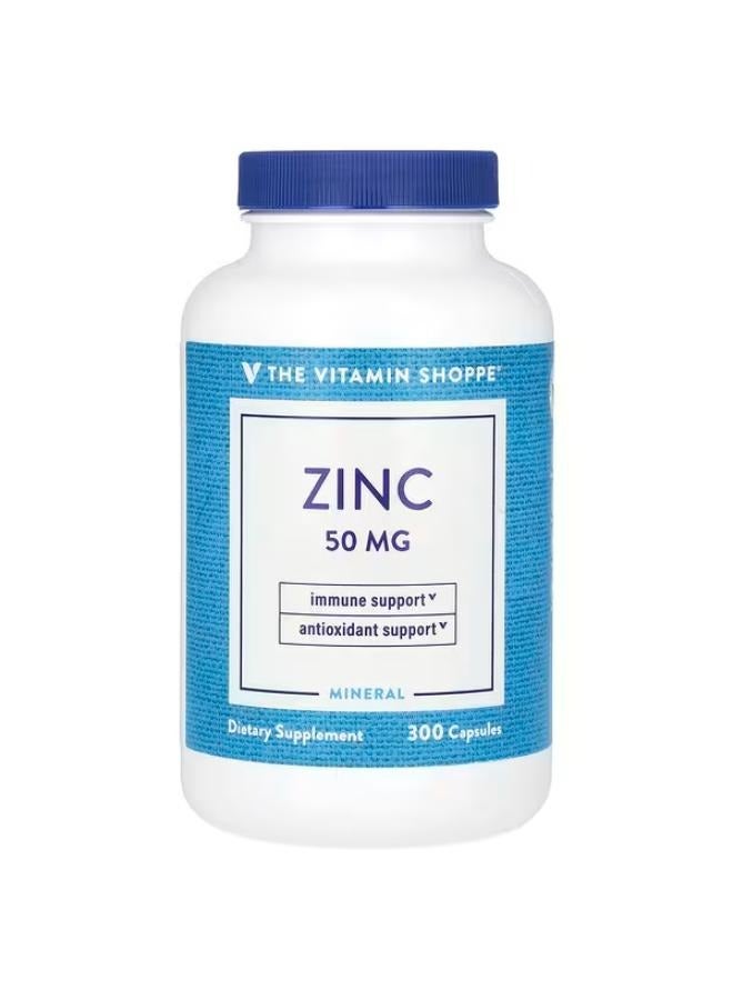 Zinc, 50 mg, 300 Capsules