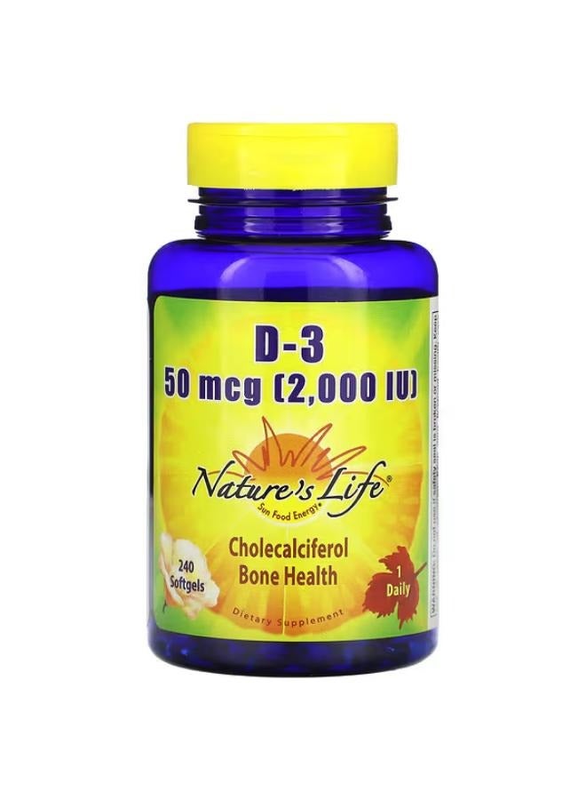 D-3, 50 mcg (2,000 IU), 240 Softgels