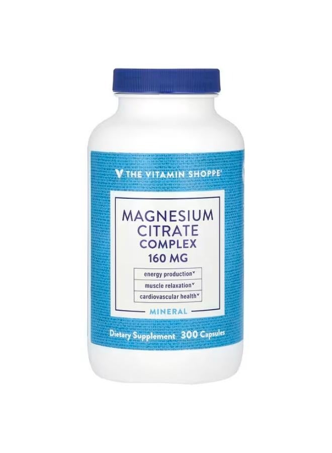 Magnesium Citrate Complex, 160 mg, 300 Capsules