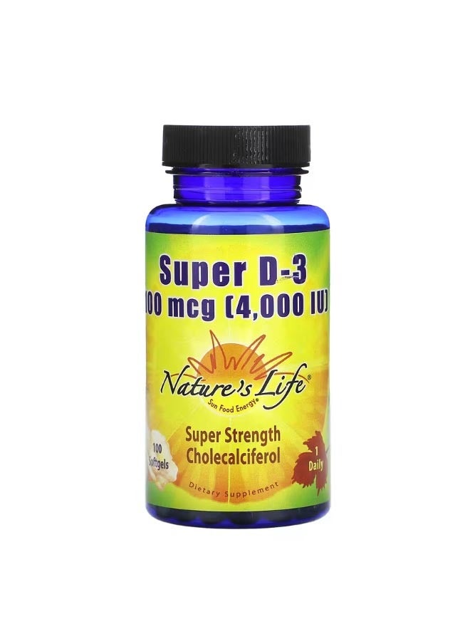 Super D 3 100 mcg 4000 IU 100 Softgels