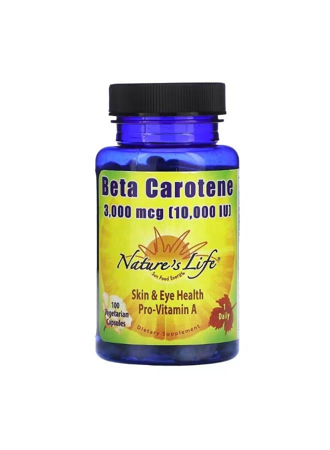 Beta Carotene 3000 mcg 10000 IU 100 Vegetarian Capsules