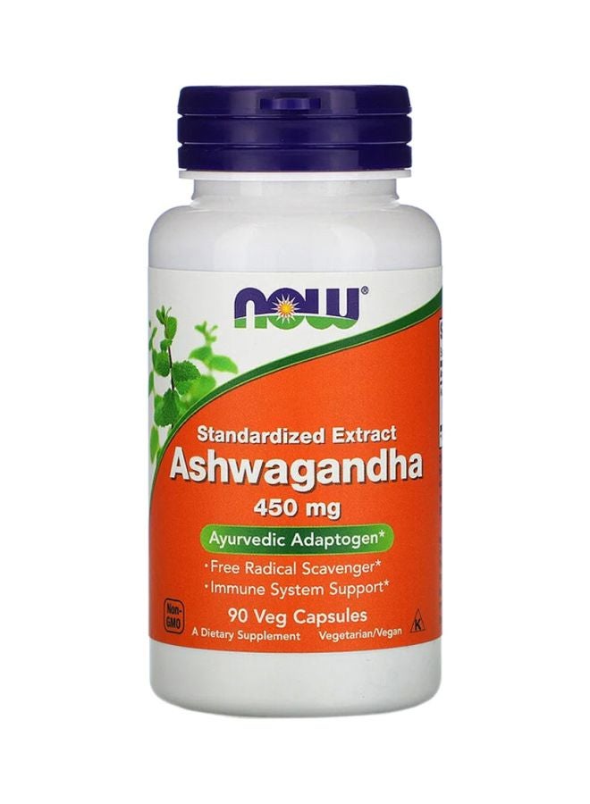 Ashwagan 450mg Ayurvedic Adaptogen Dietary Supplement 90 Veg Capsules