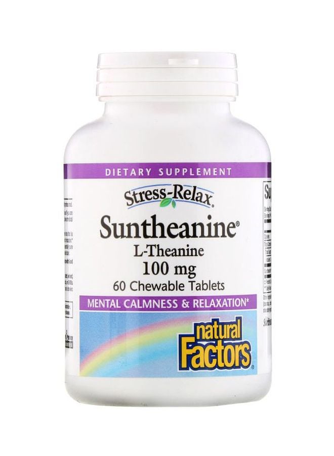 Suntheanine L-Theanine Dietary Supplement 100mg - 60 Chewable Tablets