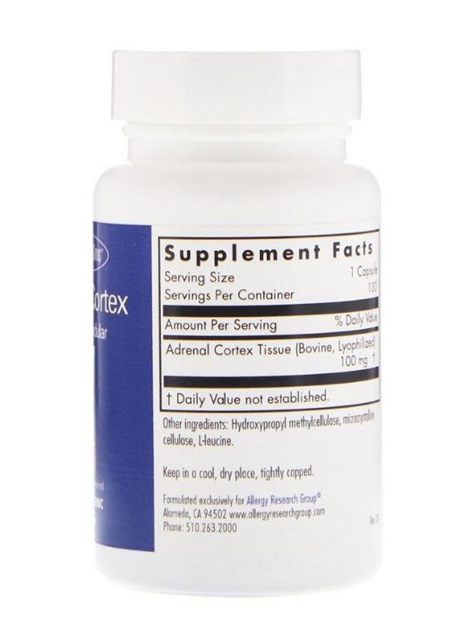 Adrenal Cortex Natural Glandular Dietary Supplement - 100 Capsules