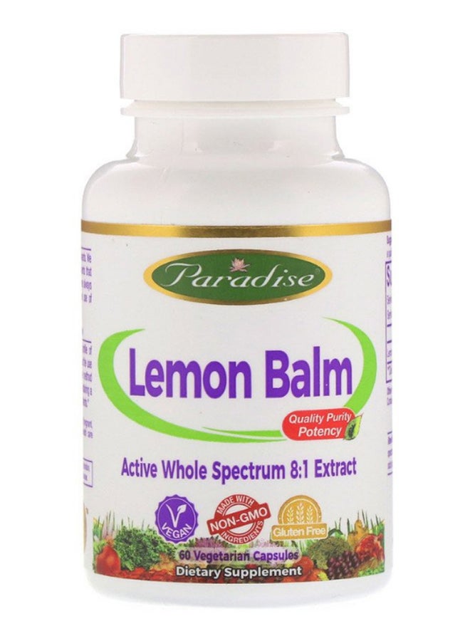 Lemon Balm Dietary Supplement - 60 Capsules